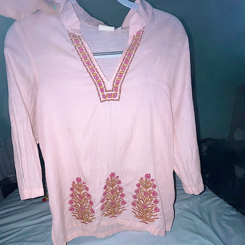 One of my many favorite brands! This is a light pink Spartina shirt paid $168